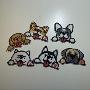 6pc cute dog Iron on patches